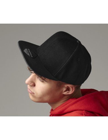 B-B661-Original Flat Peak 6 Panel Snapback Cap